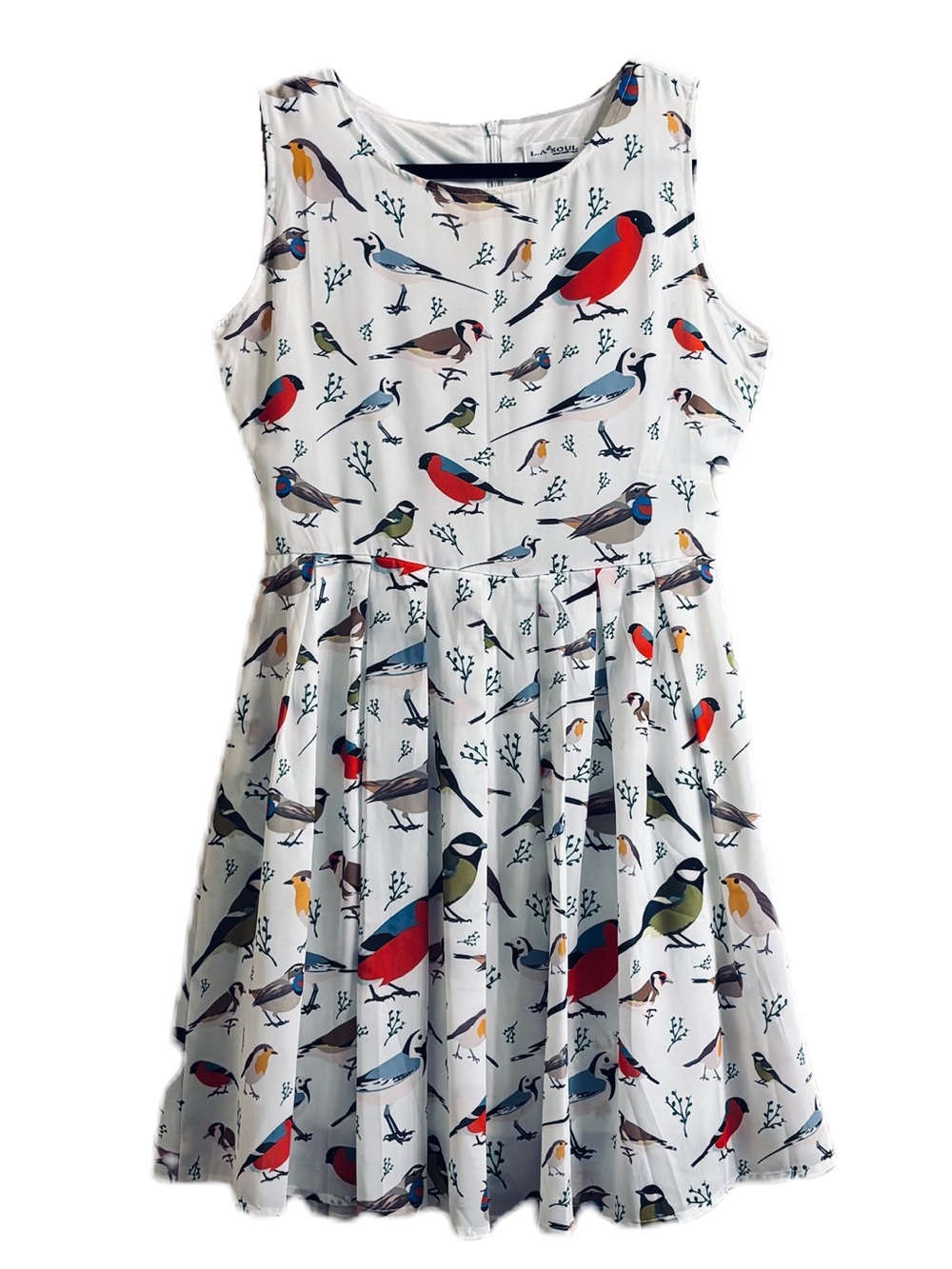 LA Soul Bird Dress Size Medium- Multicolor